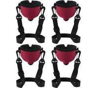 legtovt Carrier de vinos 4pcs, aisladores de Vidrio portátiles con Correa Ajustable, Claret Soft Reutilizable Vadas de Copa de Vino para Festivales de Piscina de Picnic Boda de cumpleaños de Boda.