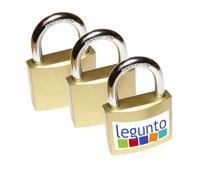 legunto® 3 candados misma llave. Candados grandes y resistentes con llaves (18). Se pueden utilizar como candado taquilla o cerradura taquilla.