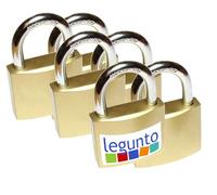 Legunto® 6 Candados de Misma Llave - Grandes y Resistentes Con 36 Llaves - Para Taquilla, Gimnasio o Cerradura