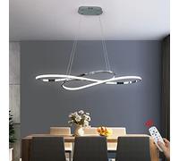 LEGZIT Lámpara Colgante LED Mesa de Comedor Lámpara Colgante Dorada/Negra Sala de Estar Regulable con Control Remoto Diseño de luz de Restaurante para Comedor Lámpara Colgante Araña Decoración Il