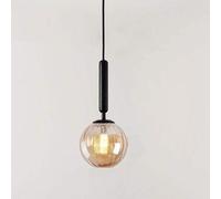 LEGZIT Lámpara de Techo Moderna y Simple de una Sola Cabeza Lámpara de Techo Industrial Retro Loft Restaurante Bar Lámpara Colgante E14 Portalámparas Altura Ajustable Luz de suspensión (Color : GOL