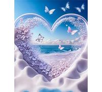 Lehaha Diamond Painting Kit Completo Or Adults,Pintura Diamante Por NiñOs,5d Diamond Art Kits Kids,Conjunto De Punto De Cruz,Dibujos Con Diamantes Para Regalos,paisaje costero(30x40cm)