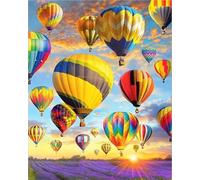 Lehaha Diamond Painting Kit Completo Or Adults,Pintura Diamante Por NiñOs,5d Diamond Art Kits Kids,Conjunto De Punto De Cruz,Dibujos Con Diamantes Para Regalos,globo aerostático(30x40cm)