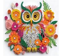 Lehaha Diamond Painting Kit Completo Or Adults,Pintura Diamante Por NiñOs,5d Diamond Art Kits Kids,Conjunto De Punto De Cruz,Dibujos Con Diamantes Para Regalos,búho(30x30cm)