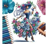 Lehaha Diamond Painting Kit Completo Or Adults,Pintura Diamante Por NiñOs,5d Diamond Art Kits Kids,Conjunto De Punto De Cruz,Dibujos Con Diamantes Para Regalos,chica(30x30cm)