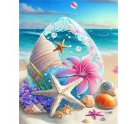 Lehaha Diamond Painting Kit Completo Or Adults,Pintura Diamante Por NiñOs,5d Diamond Art Kits Kids,Conjunto De Punto De Cruz,Dibujos Con Diamantes Para Regalos,estrella de mar(30x40cm)