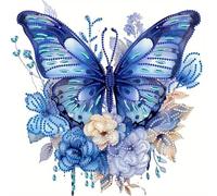 Lehaha Diamond Painting Kit Completo Or Adults,Pintura Diamante Por NiñOs,5d Diamond Art Kits Kids,Conjunto De Punto De Cruz,Dibujos Con Diamantes Para Regalos,mariposa morada(30x30cm)