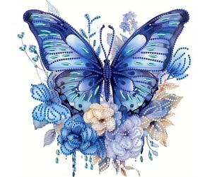 Lehaha Diamond Painting Kit Completo Or Adults,Pintura Diamante Por NiñOs,5d Diamond Art Kits Kids,Conjunto De Punto De Cruz,Dibujos Con Diamantes Para Regalos,mariposa morada(30x30cm)