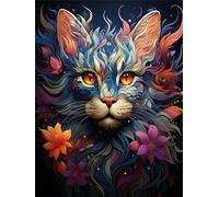 Lehaha Pintar por Numeros Kits para adultos,gato atigrado animales,Cuadros para pintura por números Kit ninos con Pinceles y Pinturas Acrilicos,30X40CM