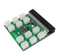 LeHang 1x Adaptador de Placa de ruptura de Fuente de alimentación DPS-1200FB / QB PCI-E 6Pin Añadir 2PSU minería BTC con 6X 6Pin PCI-e a 6 + 2Pin PCI-e Cable de alimentación Verde