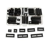 LeHang 66 Uds IC Socket Dip Chip Soporte pies Planos Tipo de Soldadura 6/8/14/16/18/20/24/28 Pines