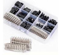 LeHang Conectores de 2,54mm de 620 Uds., Cable de Puente, Conector de Cabezal de Clavija, Kit Surtido de Carcasa, Conector de Clavija de crimpado Macho y Hembra, Paso de Terminal