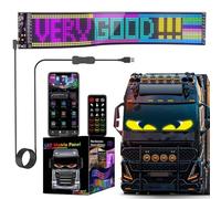 LeHang Desplazamiento Enorme Brillante publicitario señales led, 23.4"x4.7"Flexible Personalizado USB 5V Bluetooth App patrón de Texto animación programable señal led，para Tienda de Coches Oficina