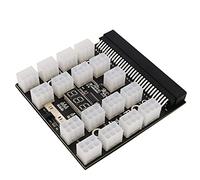 LeHang Fuente de alimentación Adaptador de Placa de ruptura 1200W PSU GPU Mining 17 Puerto 6 Pin PCI-E con 8 PCS 6Pin PCI-e a 6 + 2Pin PCI-e Cable de alimentación