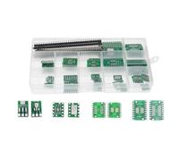 LeHang Kit de Placa de PCB de 70 Piezas Gire a la Placa del convertidor del Adaptador de Dip SOP8 SOP10 SOP14 SOP16 SOP24 SOP28 Kit electrónico por Bricolaje