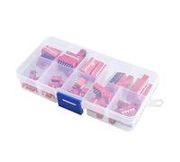 LeHang Kit electrónico Bricolaje de botón Deslizante de 45 Piezas 2.54mm 1/2 / 3/4 / 5/6 / 7/8 / 9P 9 valores