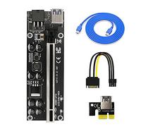 LeHang Nueva versión 009S Plus PCIE Riser 1x a 16x Graphic Extension r para Bitcoin GPU Mining Powered Riser Adapter Card