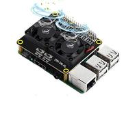 LeHang Ventiladores de Doble enfriamiento Raspberry Pi 4B y LED de decoloración automática, Placa de expansión GPIO Raspberry Pi para Raspberry Pi 4B / 3B + / 3B / 3A +
