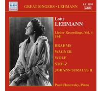 Lehmann,Lotte - Lotte Lehmann, Soprano Lieder Recordings - Volume 4
