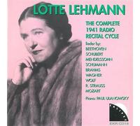 LEHMANN LOTTE (soprano) - Cpte. Radio Recital Cycle