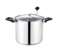 Lehman's Popper manual para palomitas de maíz, de acero inoxidable, no necesita medición, se dobla como olla de cocina