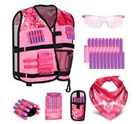 Lehoo Castle Chaleco Táctico Niños para Nerf N-Strike Elite Series(Rosa)