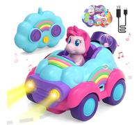 Lehoo Castle Coche Teledirigido Niña, Unicornio Juguete con Luces y Música, Juguetes para Niñas