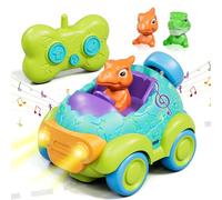 Lehoo Castle Coche Teledirigido Niños 3 Años, Dinosaurios Juguetes con Luces y Música, Juguete Niño 3 4 5 6 7 Años