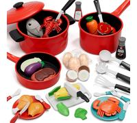 Lehoo Castle Cocinita Infantil para Cortar Alimentos y Verduras, Accesorios y Utensilios de Cocina Juguete, Cozinha Criança para Niñas 3-8 Años