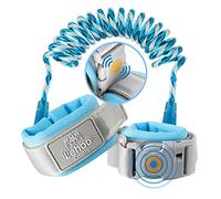 Lehoo Castle Correa para Niños Antiperdida, Arnés de Seguridad para Niños con Bloqueo de Inducción, Correa de Seguridad para Niños, Anti muñeca perdida enlace para niños(Azul claro)