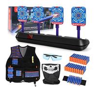 Lehoo Castle Diana Nerf, Objetivo Digital Electrónico para Pistola Nerf, 60 Balas, Chaleco Táctico, Juguetes Niños 3 4 5 6 7 8 Años, Regalos para Niños