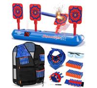 Lehoo Castle Diana Nerf, Objetivo Digital Electrónico para Pistola Nerf, 60 Dardos, Chaleco Táctico, Spider Juguetes 3 4 5 6 7 8 Niño, Juegos Interior & Exterior para Niños