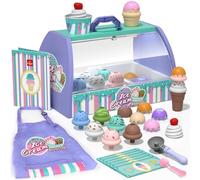 Lehoo Castle Heladeria Juguete, Cocinita Infantil, Comida de Juguete, Juguetes Montessori 2 Años, Utensilios Cocina Juguete, Regalo para Niños y Niñas de 3 Anos y Más(Púrpura)