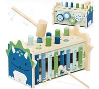 Lehoo Castle Juguetes Montessori 1 Año, Juguete de Madera con Xilófono y Martillos para Bebés, Juguetes Educativos de Motricidad para Niños, Regalos de Cumpleaños y Navidad para Niños 1-3 Años