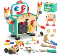 Lehoo Castle Montessori Caja de Herramientas Juguetes para Niños 3 4 años, Madera Juegos Educativos Regalo Niños Niña 2 3 4 5