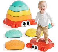 Lehoo Castle Piedras de Equilibrio para Niños, 6 pcs Antideslizante Piedras de Paso para Niños, Juego de Equilibrio Exterior, Desarrollo Sensorial y Coordinación, Curso de Obstáculos
