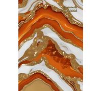 Lehrerkalender A4: Orange-Marmor - 10 Stunden - 12 Monate Tischkalender Schuljahr Ab August Bis Juli - Wochenplaner 1 Woche 2 Seiten - Mit Notenliste, ... - Fur : Kindergarten, Grundschule,...