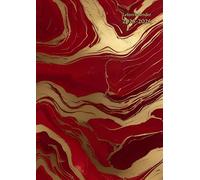 Lehrerkalender A4: Rot-Marmor - 10 Stunden - 12 Monate Tischkalender Schuljahr Ab August Bis Juli - Wochenplaner 1 Woche 2 Seiten - Mit Notenliste, ... - Fur : Kindergarten, Grundschule,...