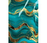 Lehrerkalender A4: Türkis-Marmor - 10 Stunden - 12 Monate Tischkalender Schuljahr Ab August Bis Juli - Wochenplaner 1 Woche 2 Seiten - Mit Notenliste, ... - Fur : Kindergarten, Grundschule,...