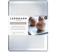 LEHRMANN bandeja de horno perforada 60 x 40 cm de aluminio - recambio compatible con hornos MIWE, WIESHEU y WACHTEL