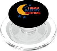 Leí más allá de mi Hora de Dormir: Crescent Moon Bookish Night Reader PopSockets PopGrip para MagSafe
