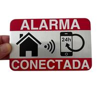 LEIASA | Cartel Área Videovigilada - 9x14 cm - Aluminio - Grosor 0,8 mm - Cartel Videovigilancia - Impresión UV - Resistente Exterior - Señal Alarma Disuasorio de Aluminio (Señal Alarma Pequeña)