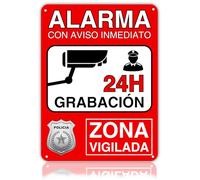 LEIASA | Cartel Cámara Vigilancia - 21x28 cm - Aluminio - Reflectante - Grosor 0.8 mm - Cartel Videovigilancia - Impresión UV - Resistente Exterior