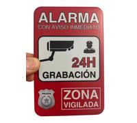 LEIASA | Cartel Cámara Vigilancia - 9x14 cm - Aluminio - Reflectante - Grosor 0.6 mm - Cartel Videovigilancia - Impresión UV - Resistente Exterior