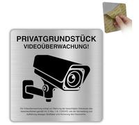 LEIASA | Cartel de videovigilancia - 12 x 12 cm - Aluminio - Atención Cámara - Cámara de vigilancia - Objeto de videovigilancia - Protección antirrobo - Grosor 0,8 mm - (Videovigilancia)
