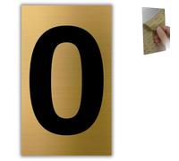 LEIASA | Número de Casa - 6x10 cm - Aluminio - Placa Numeración Portal - Numero para Buzón - Cifra Puerta Hotel - Cartel Dirección - Señal Número Edificio - Grosor 0.8 mm - Dorado (0, 100mm)