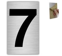 LEIASA | Número para Casa - 6x10 cm - Aluminio - Placa Numeración Portal - Dígito Buzón - Cifra Puerta - Rótulo Vivienda - Cartel Dirección - Señal Número Edificio - Grosor 0.8 mm - Gris (7, 100mm)