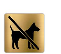 LEIASA | Señal Prohibido Perros - 10x10 cm - Aluminio - Placa No Mascotas - Cartel Adhesivo Animales - Indicador Restricciones Caninas - Rótulo Muy Visible - Grosor 0.8mm - (No Perro)