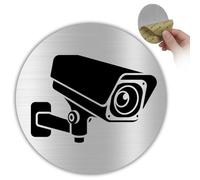 LEIASA | Señal Zona Videovigilada - 10x10 cm - Aluminio - Placa Cámaras de Seguridad - Cartel Adhesivo Vigilancia - Rótulo Aviso Grabación - Indicador Alarma - Grosor 0.8mm - - (Zona Videovigilada)