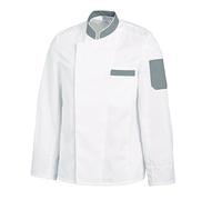 Leiber Chaqueta de cocinero para hombre 12/2755/0182 Blanco/gris claro 46